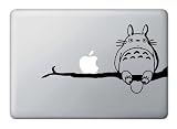My Neighbor Totoro on branch with his friend Apple – Vinyl Laptop or Macbook Decal