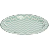 Ginger Ray Chevron Divine Paper Party Plates, Green