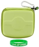 EVA Hard Shell Cube Case (Lime) for Navigon 2120 3.5-Inch