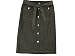 Calvin Klein Button Front Belted Denim Skirt
