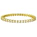 Yellow Gold-Tone Plated Stackable Eternity Ring Cubic Sterling Silver 925 (Sizes 3-15)