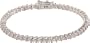 14k White Gold Round Brilliant Diamond Bracelet w/ Bar Design (1ctw, I, I1)