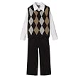 Toddler Boys' Cherokee&reg; 3pc Sweater Vest Set - Brown