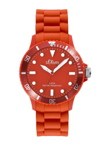 s.Oliver Unisex-Armbanduhr Medium Size Silikon orange SO-2303-PQ Preisvergleich