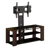 Walker Edison 48-Inch Cayenne TV Stand with Removable Mount, Espresso