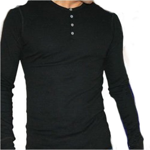 American Apparel Baby Thermal Henley T-Shirt / Tee