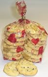 Gourmet Food : Scott's Cakes 1 lb. Chocolate Chip Shortbread Cookies in a Multi-Heart Bag