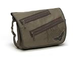 Animal Canvas Messenger Shoulder Bag - Cragar Olive