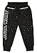 Star Wars Big Girls' French Terry Pant with Zipper and Iridescent Glitter, Black, Small