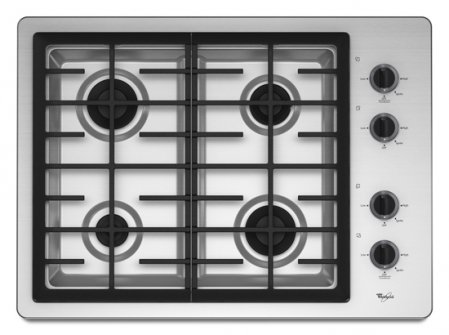 Whirlpool W5CG3024XS 30 Gas Cooktop with 4 Sealed Burners Stainless Steel