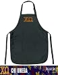 Chi O Apron NCAA College Logo Black Chi Omega TOP RATED for Grilling, Barbecue, Kitchen and Cooking Best Unique Gifts for a Man, Men, HIM HER Women, Ladies. GIFT IDEA!