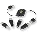 Emerge Technologies Retractable USB 2.0 Cable with 4 Adapter Tips (ETCABLERU2M)