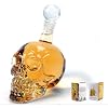 AutoM Fantastic Crystal Design Head Vodka Skull Face Bone Glass Bottle Decanter Empty Bar Line 350ML