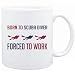 New  Born To Scuba Diver , Forced To Work  Mug Sports
