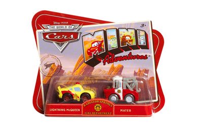 Disney CARS Mini Adventures Radiator Springs Fire Dept. 2-Pack Lightning McQueen & Mater