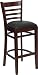 HERCULES Ladder Back Mahogany Wood Bar Stool with Black Vinyl Seat - XU-DGW0005BARLAD-MAH-BLKV-GG