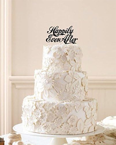 Happily Ever After Cake Topper, Personalized Wedding or Birthday Cake Topper, Anniversary Cake Topper. by Myhothot