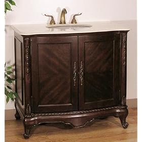 Upperclass Furniture W5249-11 Sink Chest- Under Mount Bone Color Sink- Cream Marble... by Upperclass Furniture