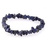 Cute Stretchy Blue Quartz Chip Bracelet