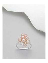 Peach (Natural) CZ Ring In 92.5 Sterling Silver