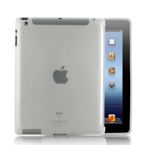 Kolay® The New iPad 3 HD Clear Gel Back Cover Tough TPU Case & Screen Protector for Apple iPad 3 3rd Generation (Works with Smart Cover)