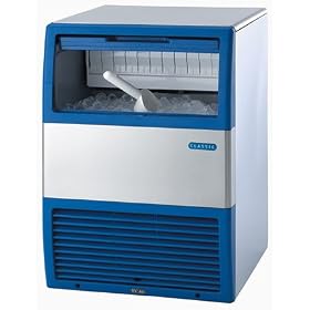 CLAICE40 Ice Machine Stainless Steel with Blue Trim
