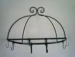 Wrought Iron Pot Rack--Half Round with 8 hooks Amish Made