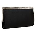 La Regale Satin Clutch Rhinestone Trim