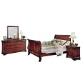 Louis Phillipe Bedroom Set - 4 Piece Set