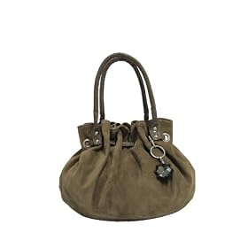 MEDIGRIFFE Italian Made Brown Suede Handbag Purse. Retail Price $389, OUR SALE PRICE $296!