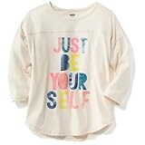 オールドネイビー OLD NAVY/ リラックスドロップショルダーグラフィックティ クリームデラクリーム トップス長袖Tシャツ S【並行輸入】