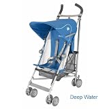 Maclaren Volo Lightweight Stroller, Deep Water with Deep Water Hood
