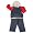 Mish Mish - Toddler Boys Long Sleeved Pant Set, Blue, Red (Size 2)