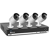 Amcrest Qcam 3-Megapixel (2048 x 1536) 8Ch Network POE Video Security System (NVR Kit)- Four 3MP POE Weatherproof Bullet IP Cameras, 65ft Night Vision, Pre-Installed 2TB HDD and More