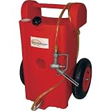 JohnDow Fuel Chief JDI-15GC-P 15-Gallon Poly Gas Caddy With 15-Inch Pneumatic Wheels& 10-Foot Hose