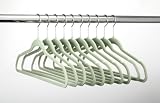 Kitchen & Housewares : ULTRA-SLIM VELVET SUIT HANGERS - SET OF 10- Green