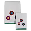 Alex Bubble Dots Hand Towel - White