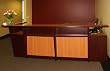 COMPLETE RECEPTION DESK L-Shaped Secretary Desk with File Drawer Pedestal 120L" x 48"