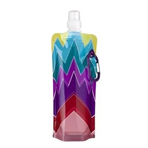 Vapur Reflex Runway Downtown Angles Water Bottle, 0.5-Liter, Purple/Red