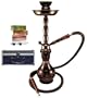 19" 2-Hose Midnight Hookah Starter Package w/ Briefcase Charcoal & Soex