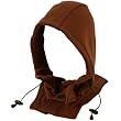 Men's Winter Ski Hoodie Pullover Mask Headscarf Neckwarmer Scarf Hood Hat Brown
