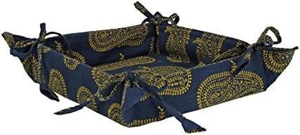 Mothers Day Gift Blue Key Coin Wallet Desk Organizer Valet Tray Handcrafted Fabric Holder