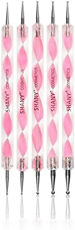 Dotting 5 X 2 Way Marbleizing Dotting Pen Set for Nail Art Manicure Pedicure, 4 Ounce