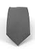 Solid Gray Wool Skinny Tie