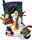 Dimensions Snowman Fun Stocking Felt Applique Kit
