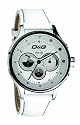 D&G DW0212 Unisex 'Codename' Silver Dial White Strap Watch
