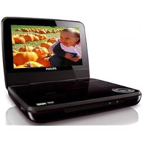 Philips PET741B Portable DVD Player with 7-Inch LCD, Black 