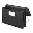 Smead Expanding Premium Wallet with Elastic Cord, 16.5 x 10.25 Inches, Black (71510)