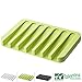 Talented Kitchen Silicone Soap Dish, Drainer Tray, Green