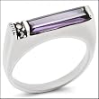 Jewelry - 1 Carat Sterling Silver Amethyst CZ Ring